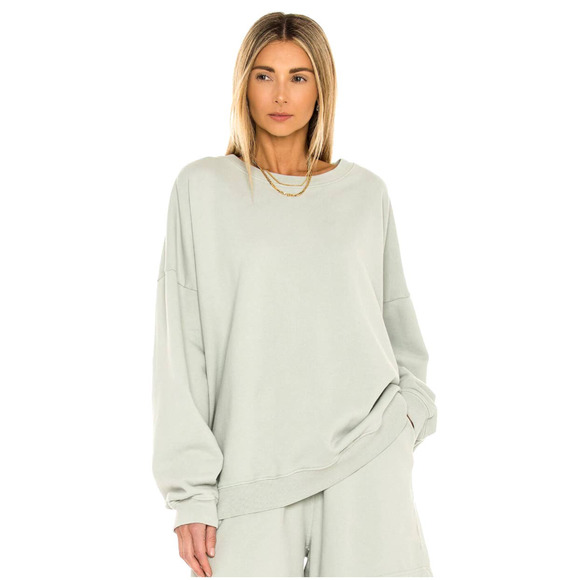 SIXTHREESEVEN X Revolve The Oversized Crewneck in Sage Size Small - Picture 1 of 5